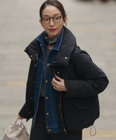 【一部店舗限定/滝沢眞規子さん着用/撥水加工】ミリタリー Aライン ダウンコート