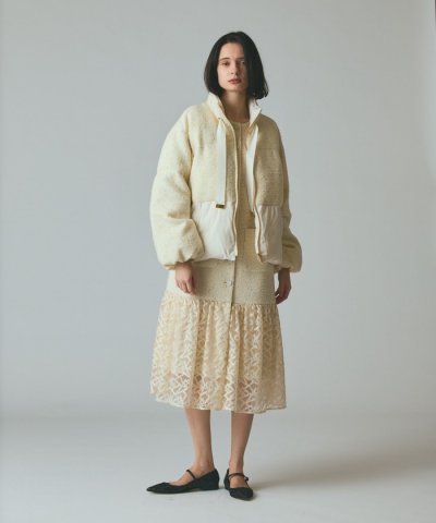 ツイードコンビパフィーブルゾン