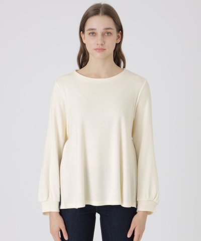 【一部店舗限定】ウールアクリルブレンドスムースカットソー