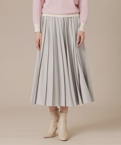 ハンマーサテンプリーツスカート