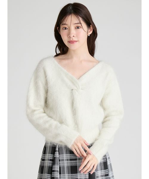 リボンモチーフケーブルニットプルオーバー(508381645)｜阪急百貨店