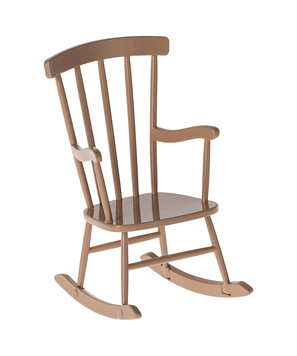 ロッキングチェア W59×D65×H59×SH30cm ブラウン 完成品 一人掛け 木製[△