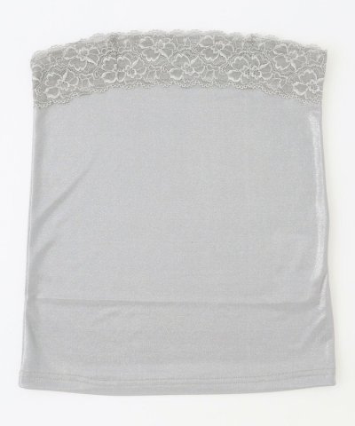 箔プリントレースベアトップ