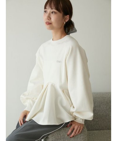 ペプラムラメ裏毛プルオーバー