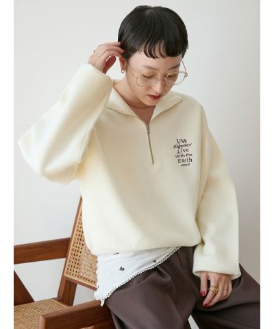 【Global warming】ハーフジップニットトップス