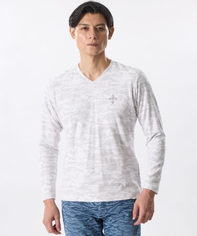 【PRIMA COLLECTION】ランダムパイルカモフラロンT