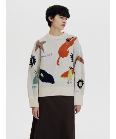 【Global warming】 ジャガードニットトップス