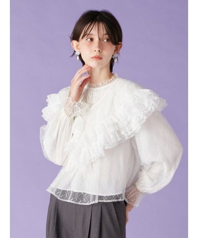 2wayチュールケープブラウス