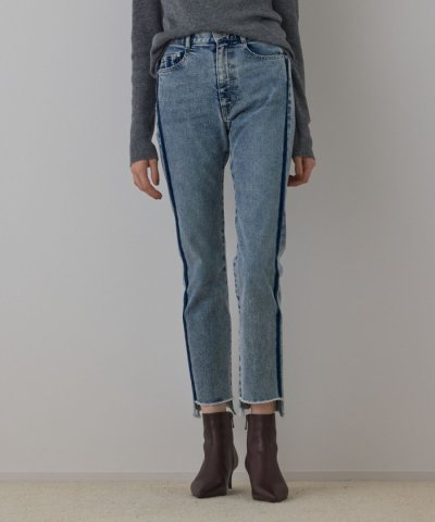 ラインスリムデニムパンツ