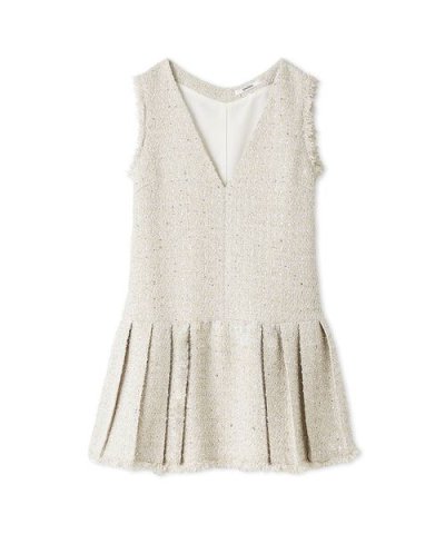 Vネックツイードジャンスカ【カンヘウォン着用】