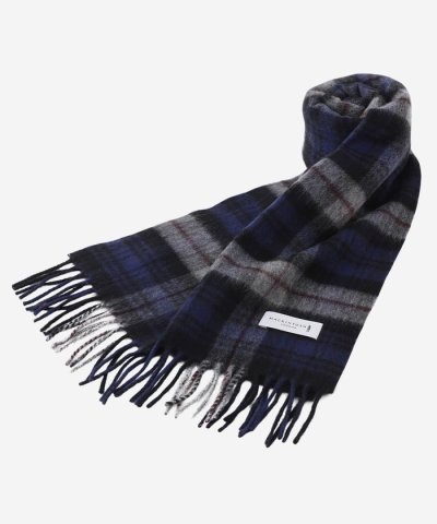 ウールカシミヤチェックマフラー