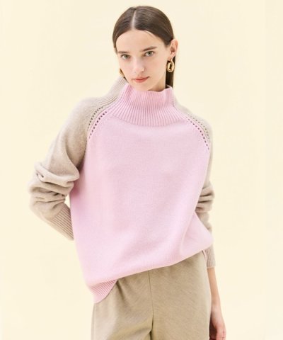 RULE / ウールカシミヤバイカラーハイネックニット