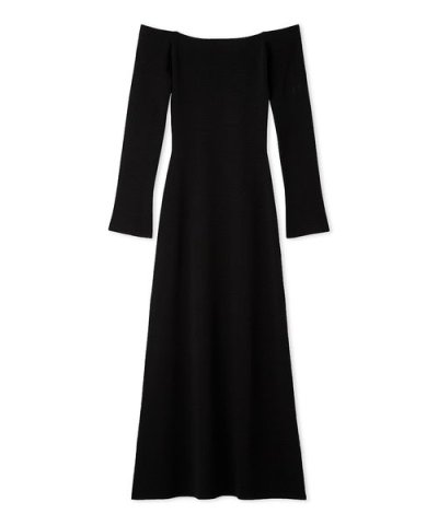 オフショルIラインニットワンピース