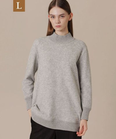 【L】フラッシュドソフトカラーニットプルオーバー