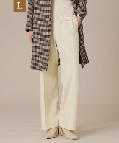 【L】ウォッシャブルウールワイドパンツ