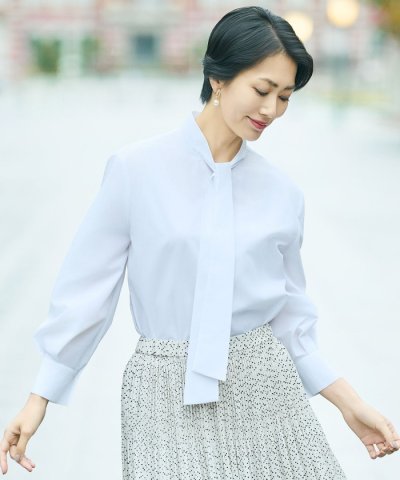 【カタログ掲載】ナチュラルタッチボウタイ ブラウス