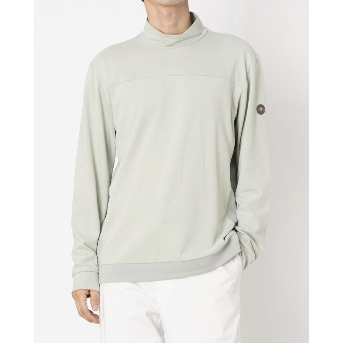 ランバン スポール LANVIN SPORT テキスタイルMIXモックネック長袖