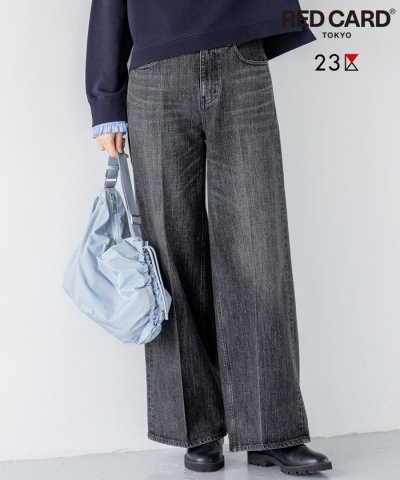【RED CARD TOKYO×23区】 センタープレス デニム ワイド パンツ