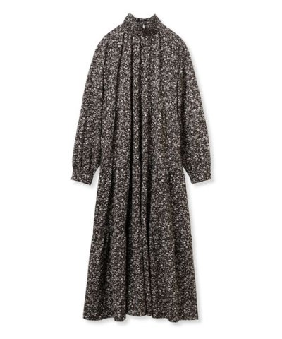 フラワープリントティアードワンピース