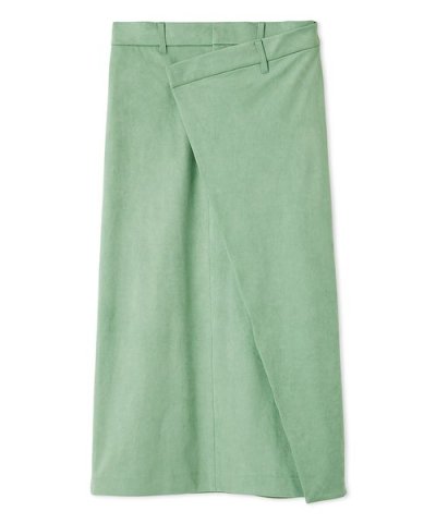 【セットアップ対応】スウェードアシメストレートスカート