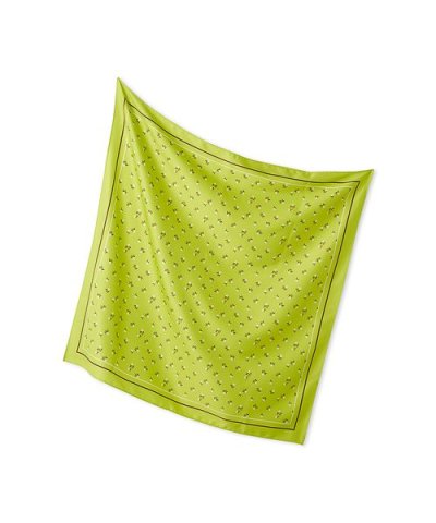 小花柄ラインスカーフ