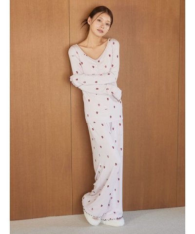 ストロベリー柄ロングパンツ