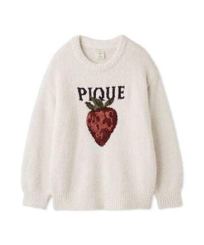 メランジストロベリージャガードプルオーバー