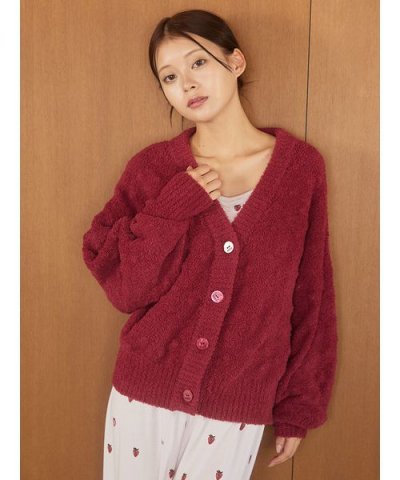 柄編みカーディガン