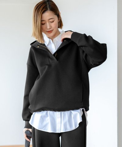 【洗える】コットンエアーダンボール ドロスト フーディー