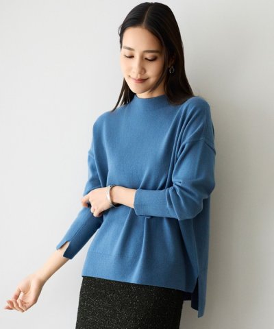 ウールハイゲージモックネック ニット