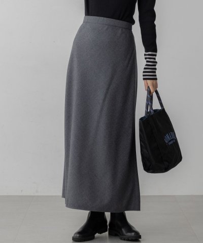 【洗える】ハイカウントフラノ フレア スカート