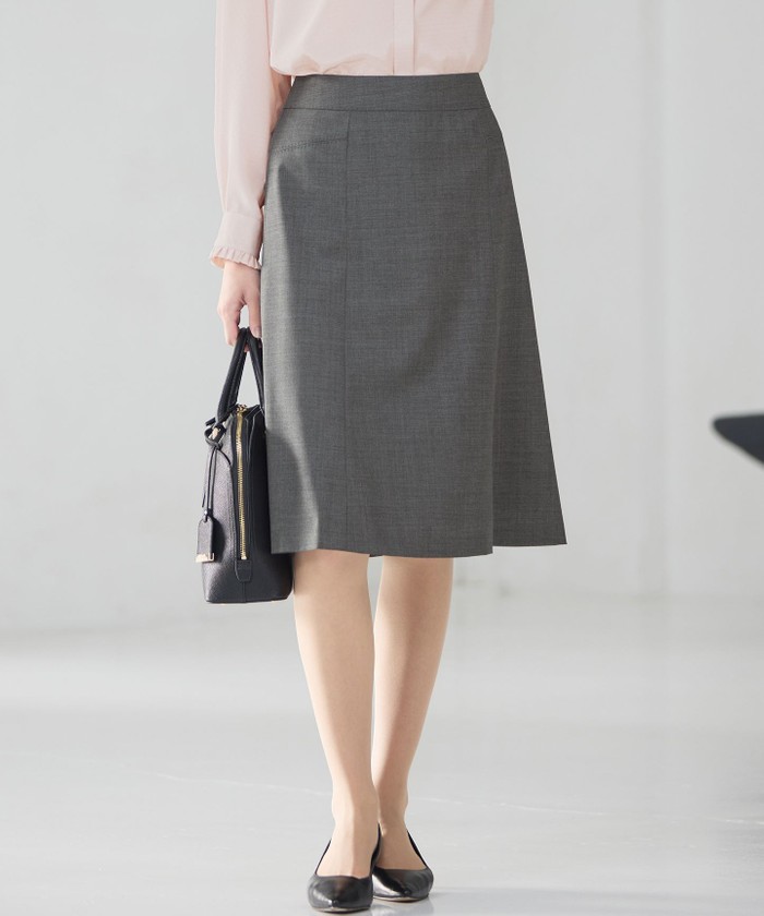 グレー系｜Aラインスカート｜23区 (Lサイズ)(ニジュウサンク Lサイズ