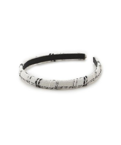 ロゴメタル付きツイードカチューシャ