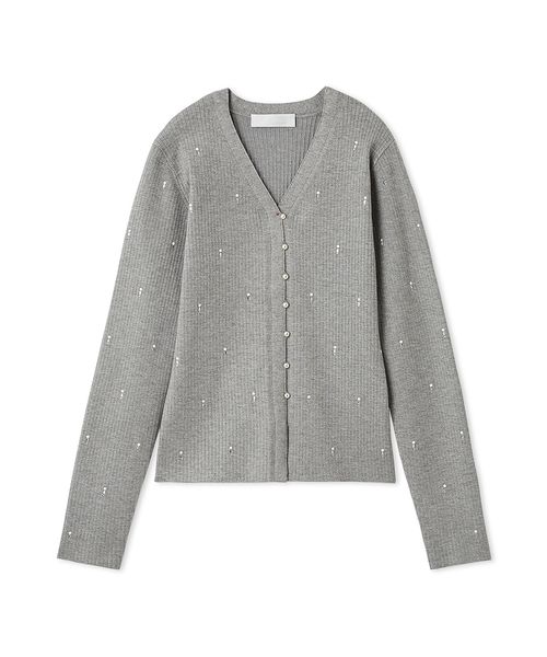 CELFORD　デタッチャブルレースカラーカーディガン　グレー デタッチャブルリボン＆カラーカーディガン(ニットプルオーバー)｜TOPS