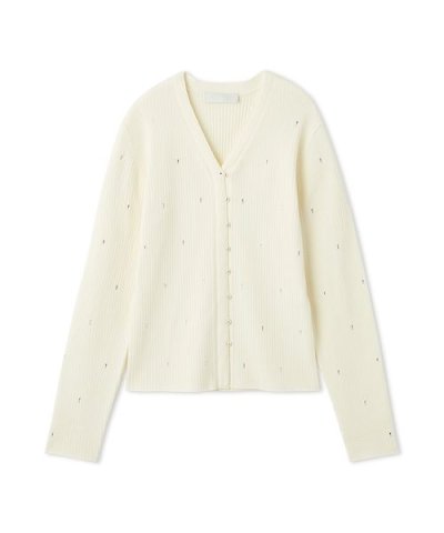 シャイニーVネックニットカーデ