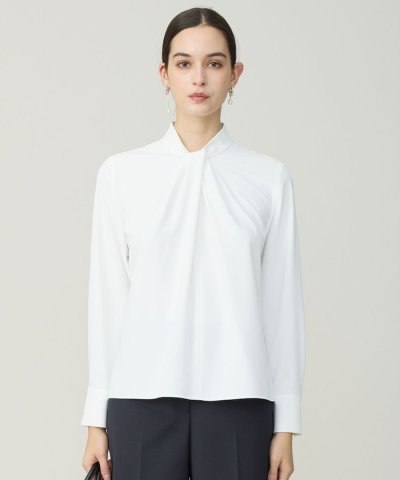 ストレッチジョーゼット ボウタイライク ブラウス