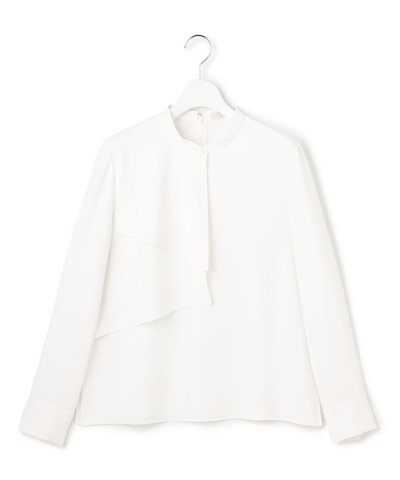 ストレッチジョーゼット ラッフルディテール ブラウス