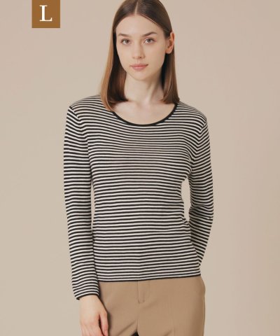 【L】【SUPER FINE LAB.】メルテッドサウラコットンクルーネックプル