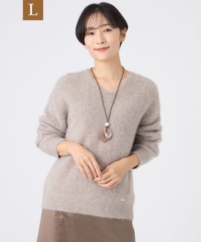 【L】【SANYO Style EDITION掲載】フォックスウールファーニット