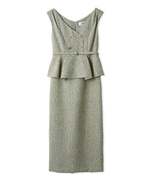 ダブル釦ツイードペプラムワンピース(508639198)｜阪急百貨店公式通販