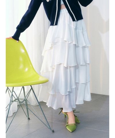 スリットティアードスカート