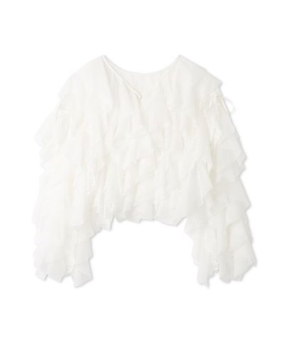 Multi wayチュールフリルブラウス