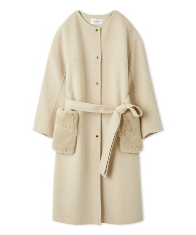 ファーポケットリバーコート