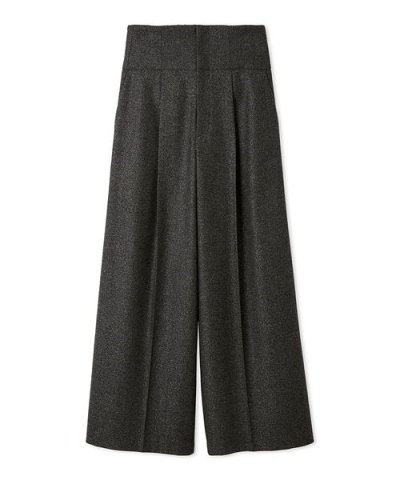 ハイウエストタックワイドパンツ