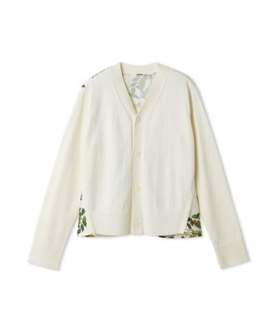 【WEB限定カラー】カシミヤコットンボタニカルドッキングカーディガン