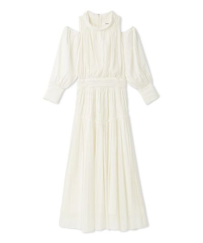 コールドショルダーロングワンピース