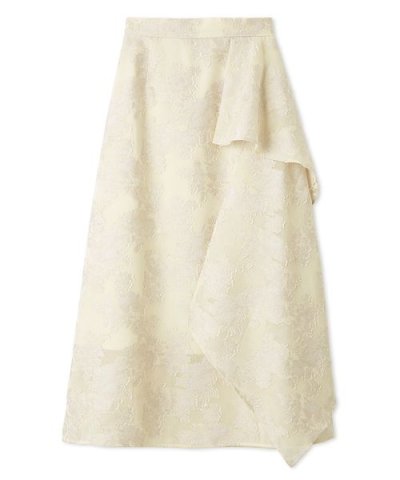 フラワーカットジャガードスカート