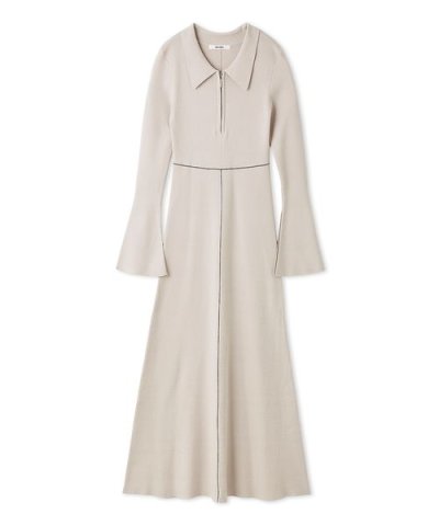 Sustainableスキッパーニットワンピース