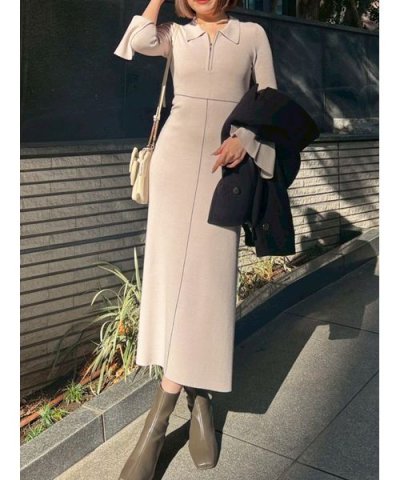 Sustainableスキッパーニットワンピース