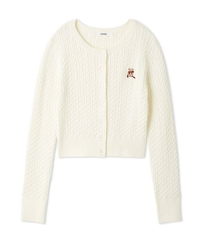 リボンベアニットカーディガン